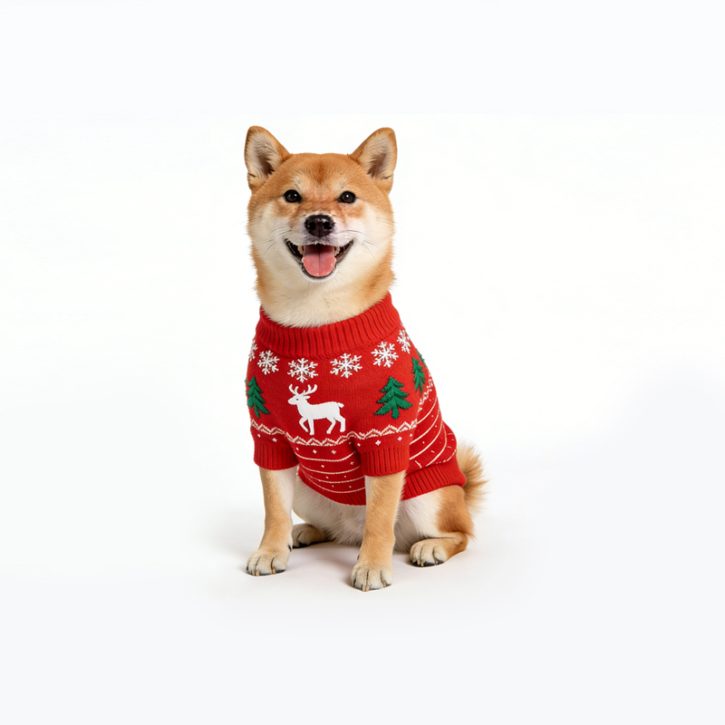 festive-reindeer-print-pet-sweater